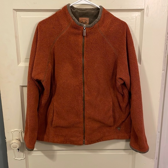 Wooly Bully Jackets & Blazers - Wooly Bully Full Zip Burnt Orange Fleece Jacket Ladies Large